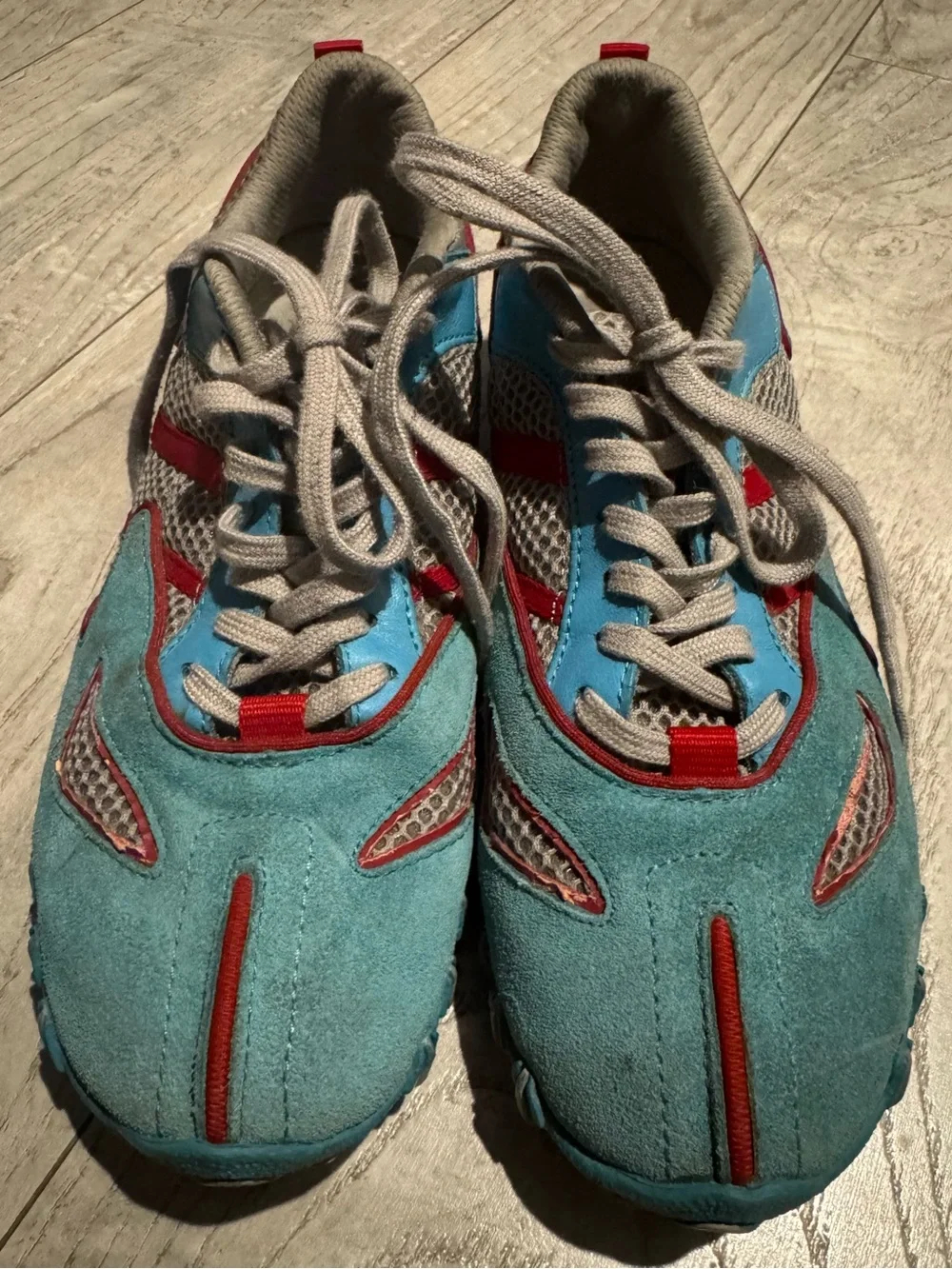 Diesel Teal and Red Women's Menlo Vintage Sneakers